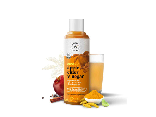 Wellbeing Nutrition Organic Apple Cider Vinegar with Amla, Turmeric, Cinnamon & Black Pepper