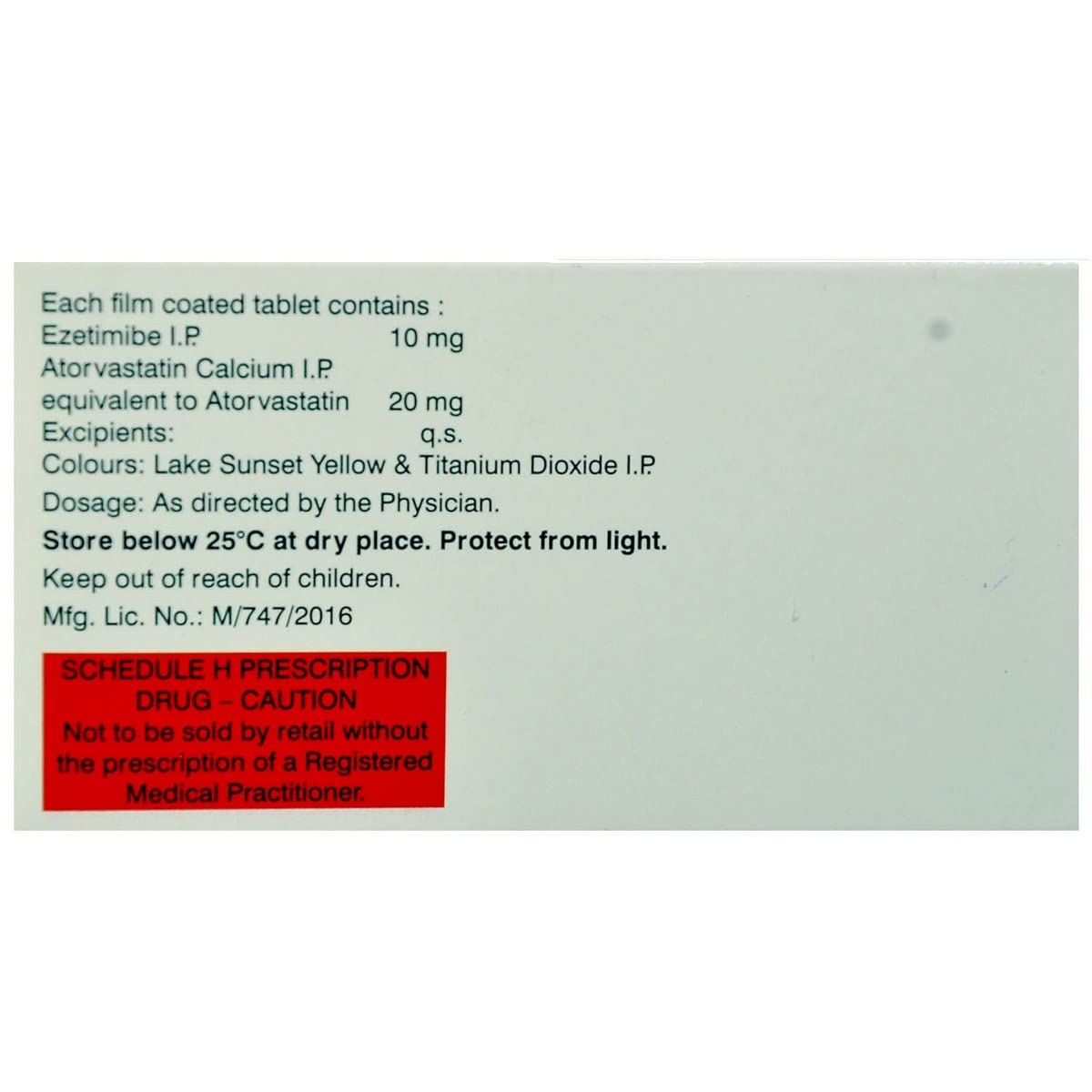 Tonact EZ 20MG - Strip of 15 Tablets