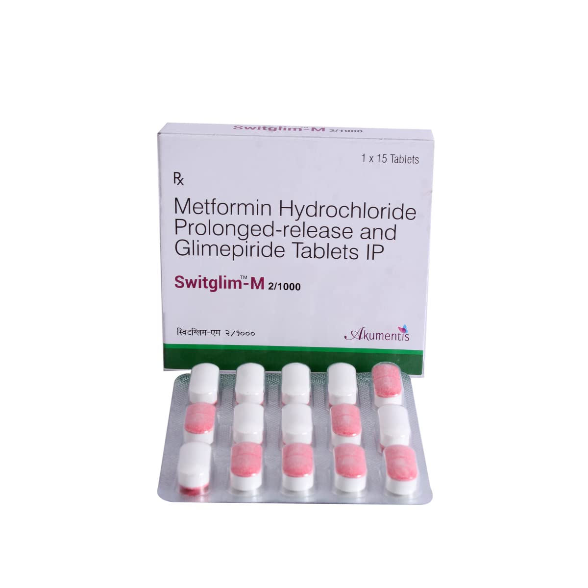 Switglim-M 2/1000MG Er - Strip of 15 Tablets