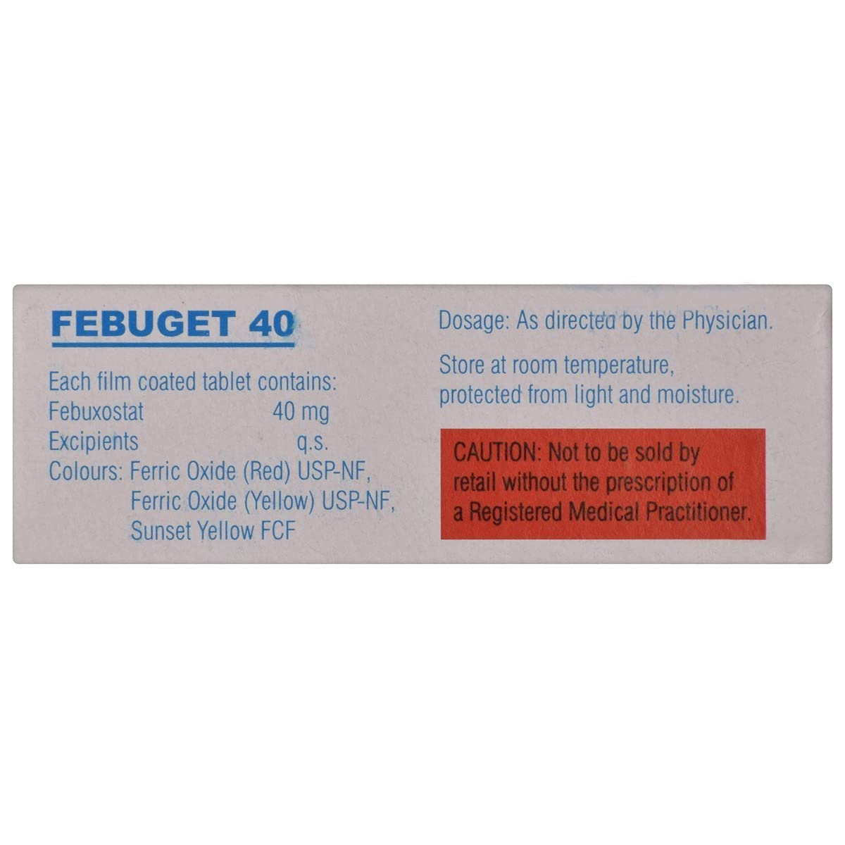 Febuget 40 - Strip of 15 Tablets