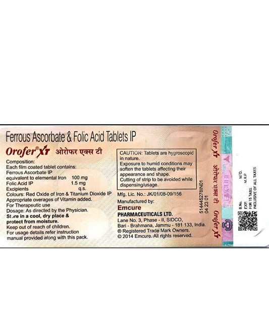 Orofer XT - Strip of 15 Tablets