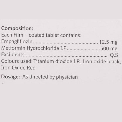 Gibtulio Met 12.5 mg/ 500 mg - Strip of 10 Tablets