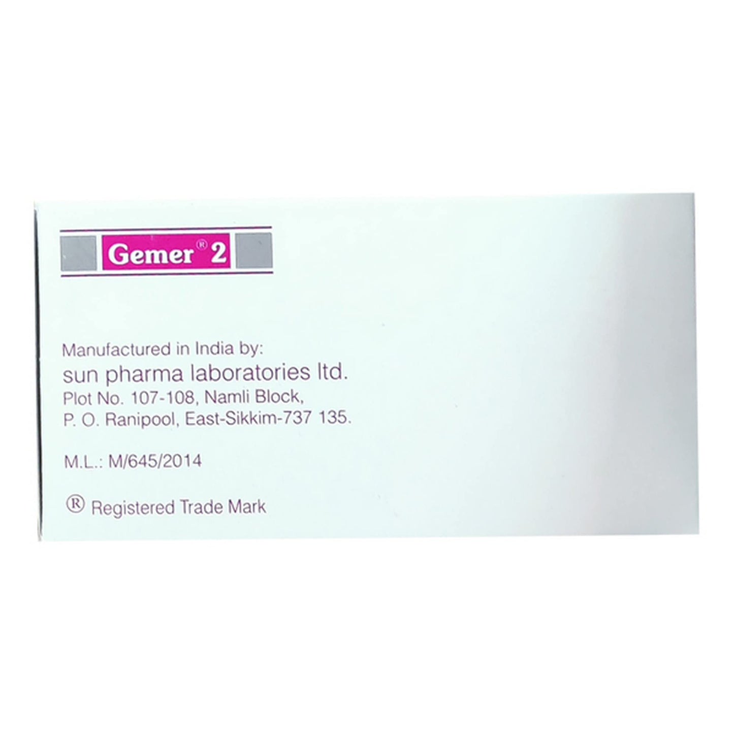 Gemer 2 - Strip of 15 Tablets