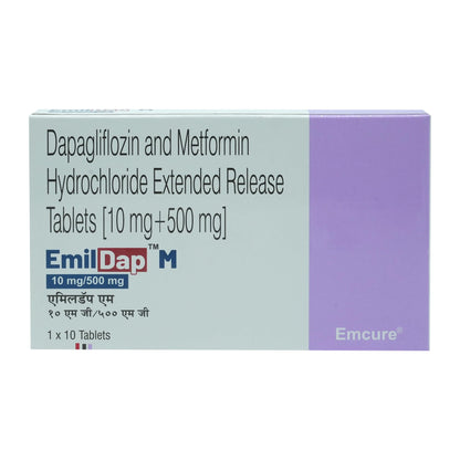 Emildap M 10/500mg - Strip of 10 Tablets