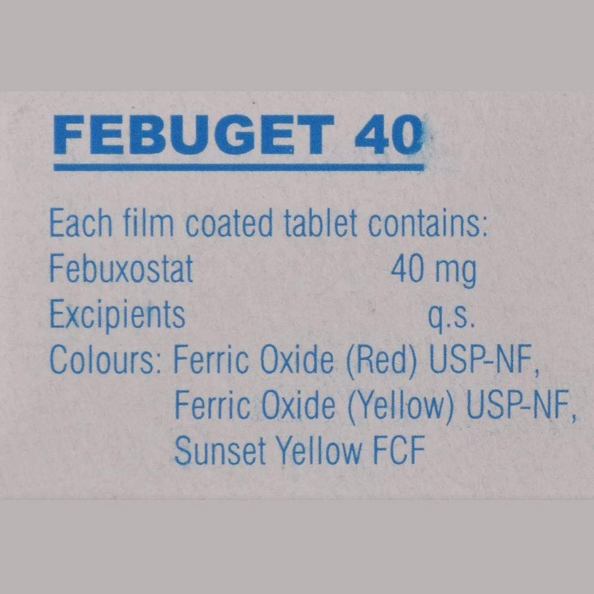 Febuget 40 - Strip of 15 Tablets