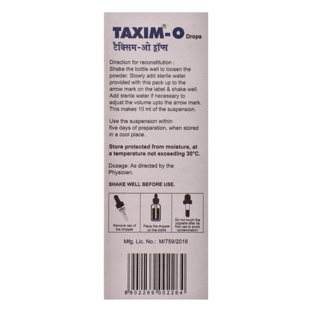 Taxim-O - Bottle of 10 ml Drops