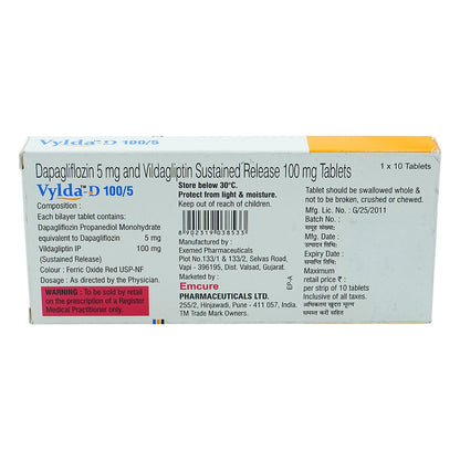 Vylda-D 100/5 -Strip of 10 Tablets