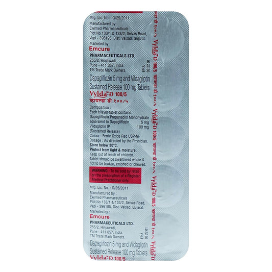 Vylda-D 100/5 -Strip of 10 Tablets