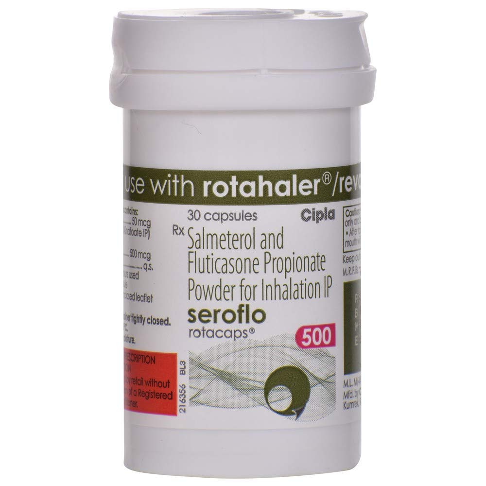 Seroflo 500 Rotacaps - Bottle of 30 Capsules