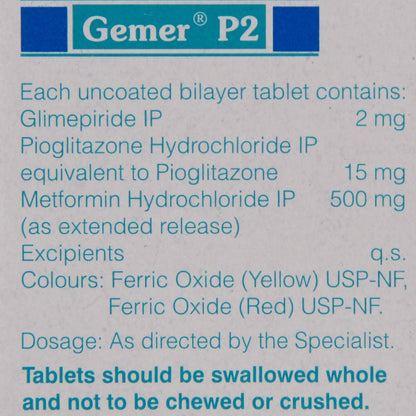 Gemer P2 - Strip of 10 Tablets