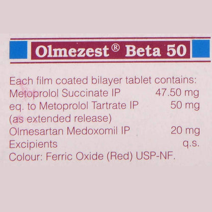 Olmezest Beta 50 - Strip of 10 Tablets