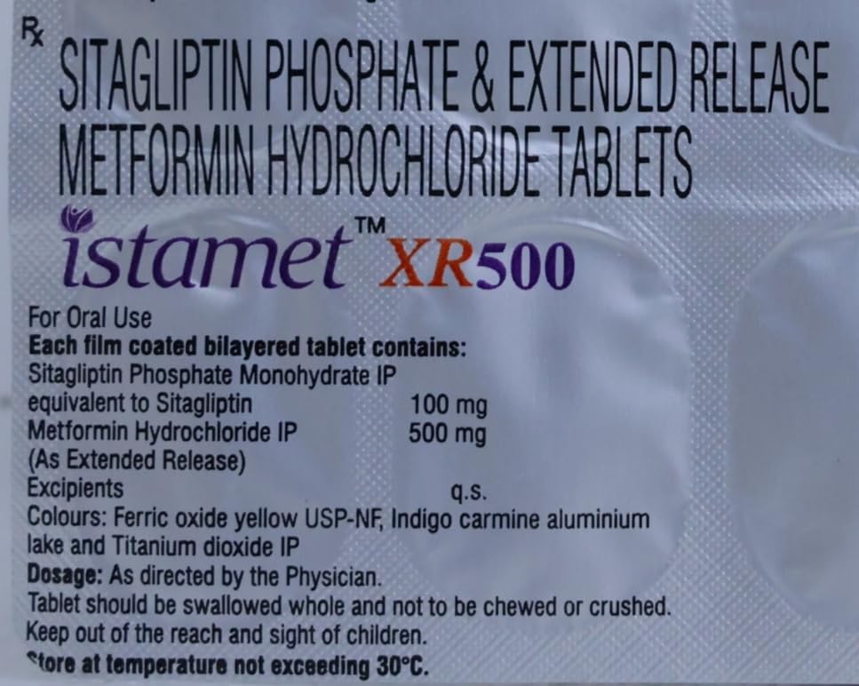 Istamet XR 500 - Strip of 10 Tablets