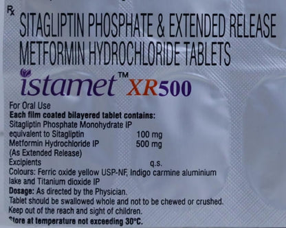 Istamet XR 500 - Strip of 10 Tablets