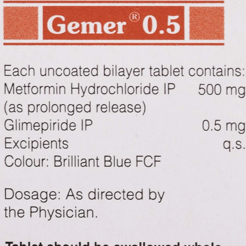 Gemer 0.5 - Strip of 10 Tablets