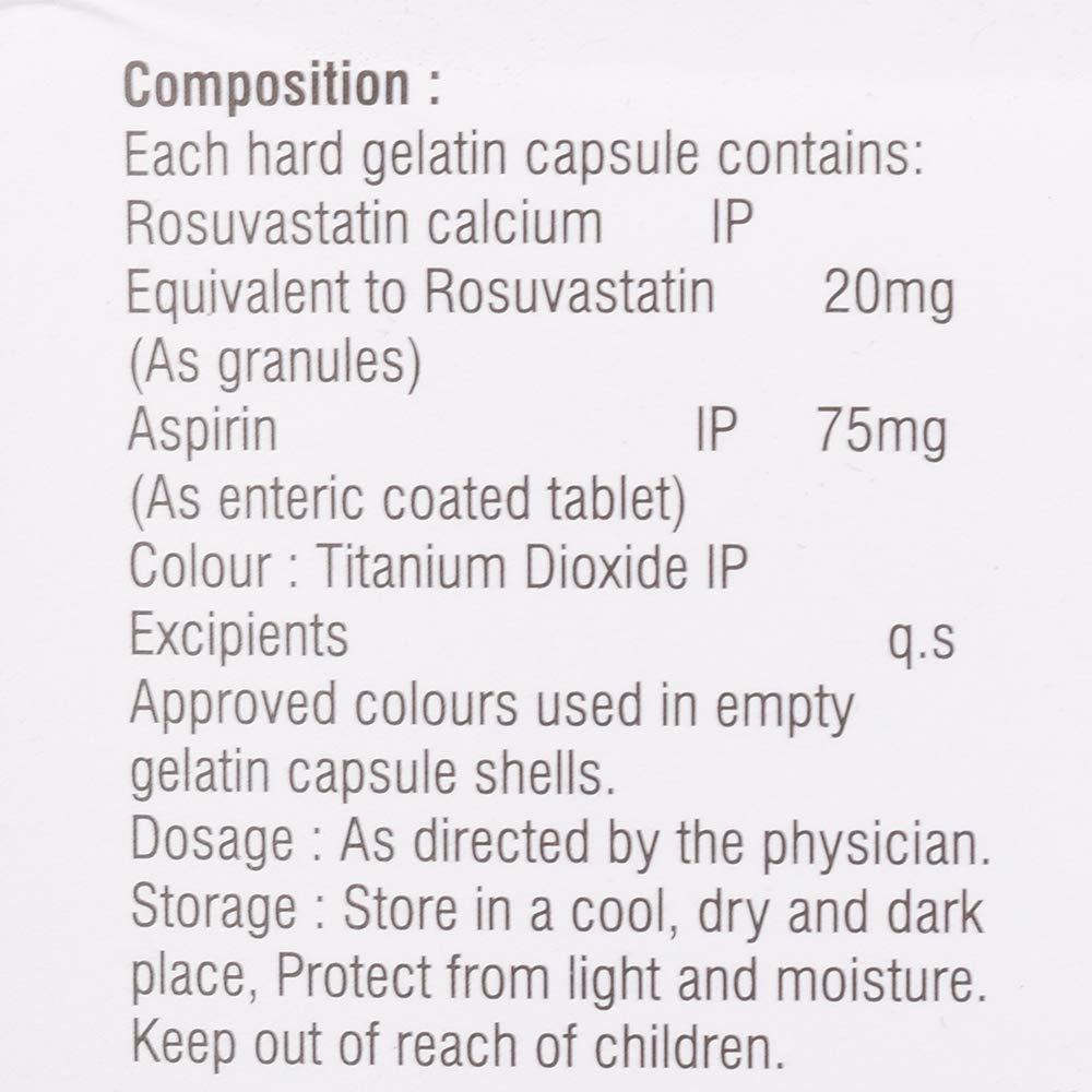 Rosycap ASP 20/75 - Strip of 10 Capsules