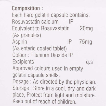 Rosycap ASP 20/75 - Strip of 10 Capsules