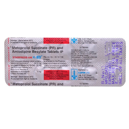 Starpress-AM XL 25MG - Strip of 10 Tablets