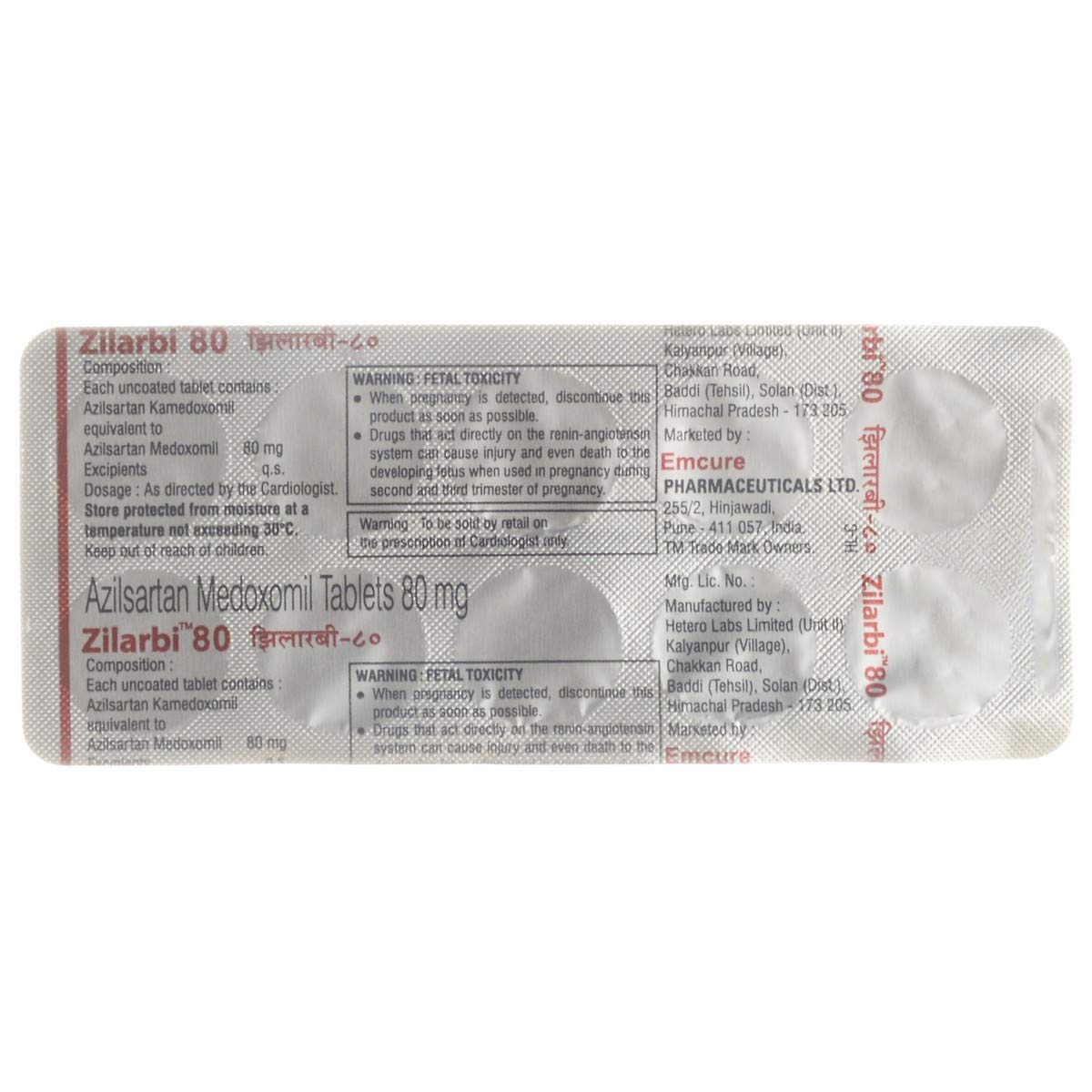 Zilarbi 80 - Strip of 10 Tablets