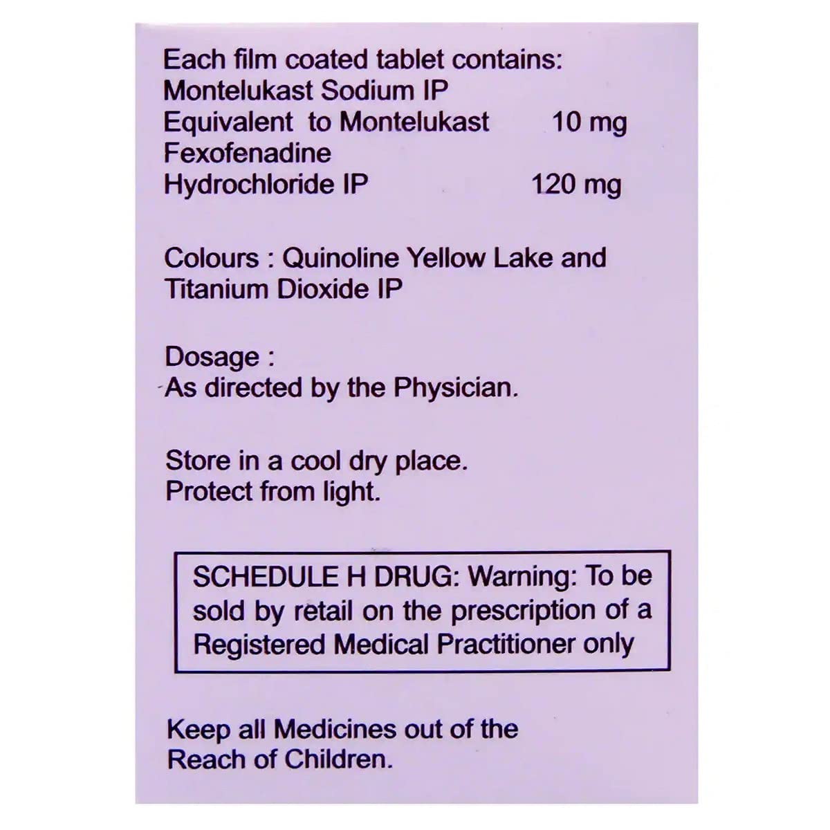 Montemac-FX 10mg/120mg - Strip of 10 Tablets