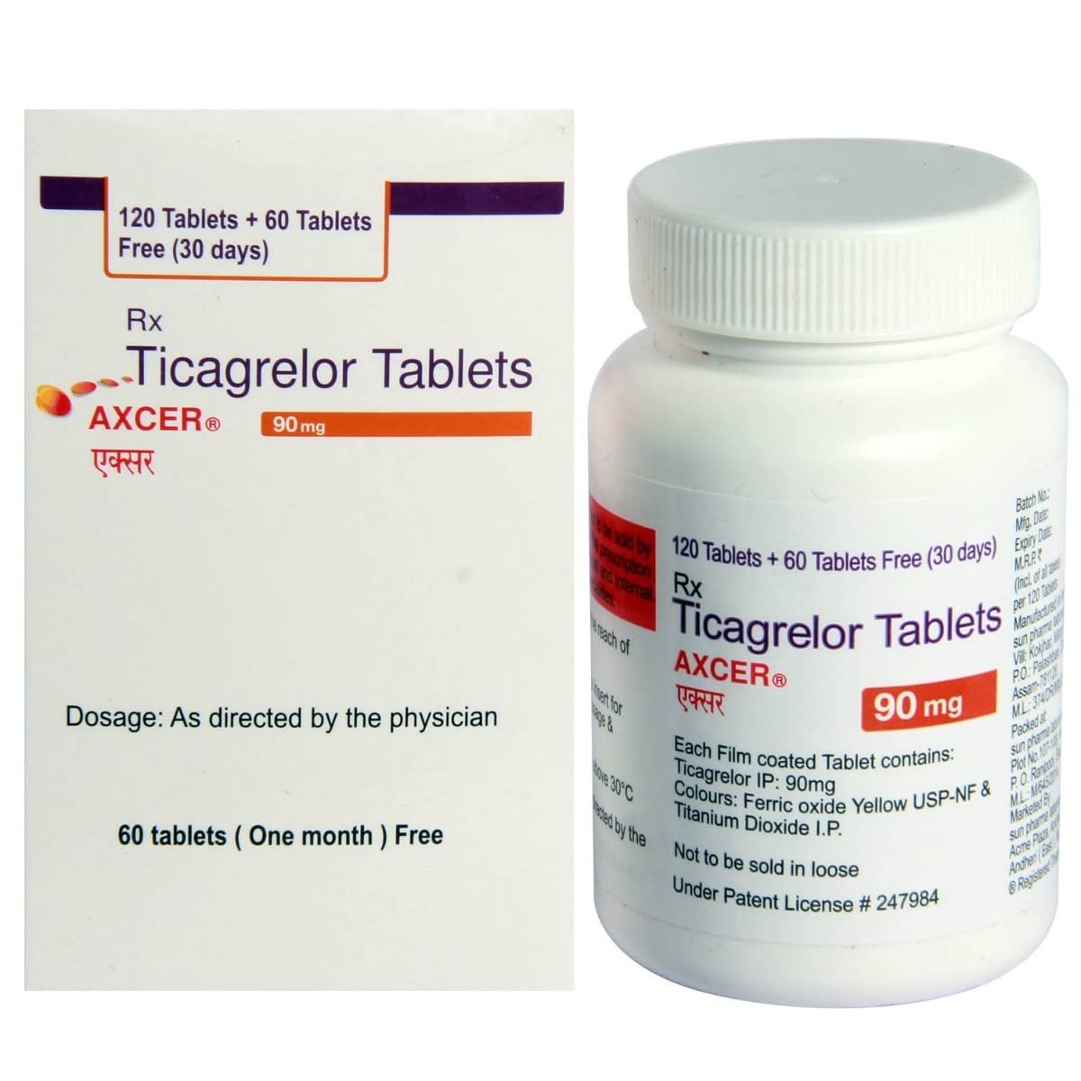 Axcer 90mg - Bottle of 10 Tablets