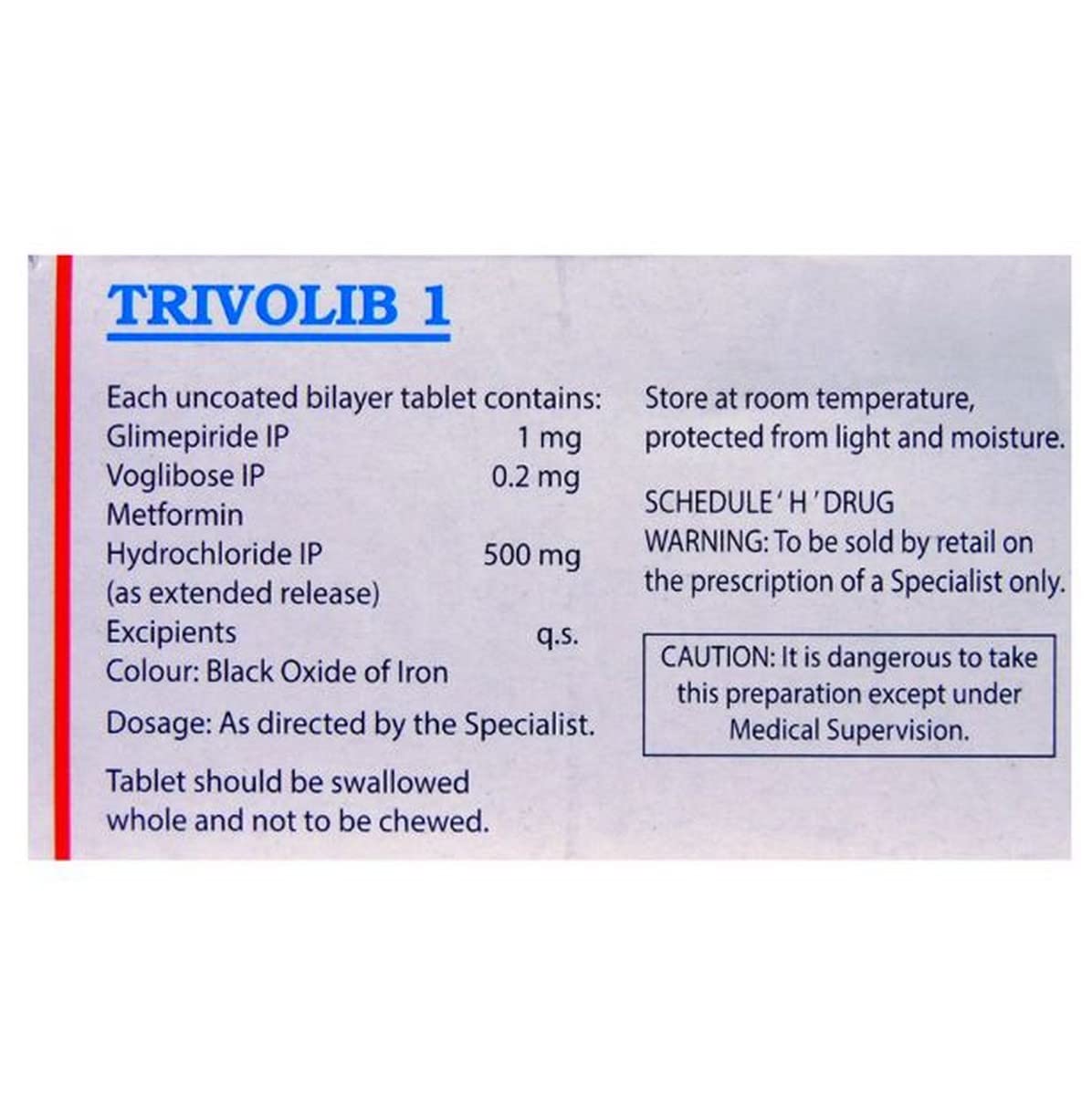 Trivolib 1Mg Tablet 15's