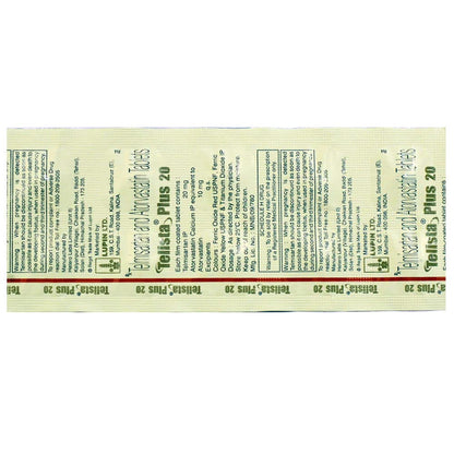 Telista Plus 20 - Strip of 15 Tablets