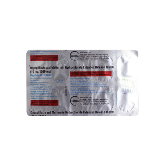 DAPABITE M 10/1000MG - Strip of 10 Tablets