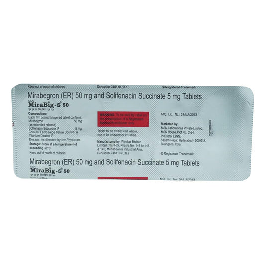 Mirabig-S 50 - Strip of 10 Tablets