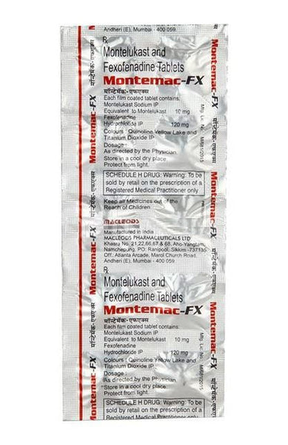 Montemac-FX 10mg/120mg - Strip of 10 Tablets