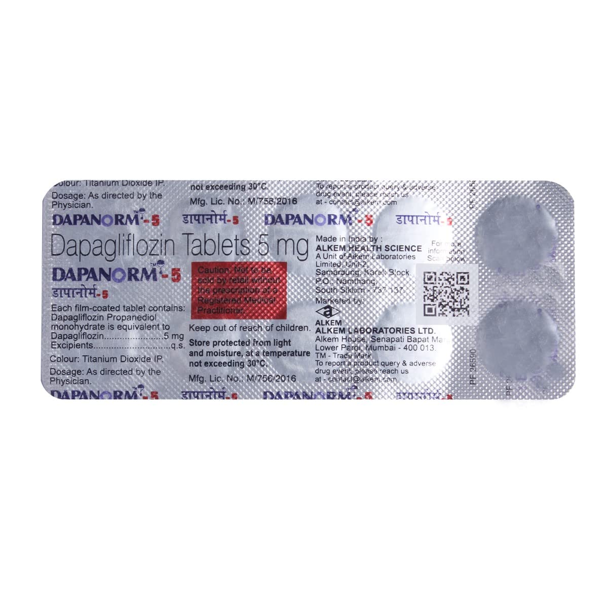 Dapanorm-5MG - Strip of 10 Tablets