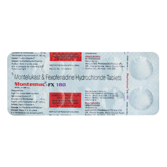 Montemac - FX 180 - Strip of 10 Tablet