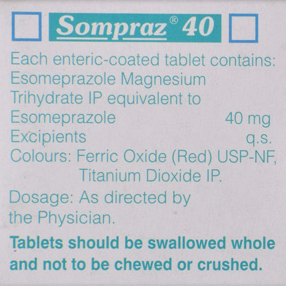 Sompraz 40 - Strip of 15 Tablets