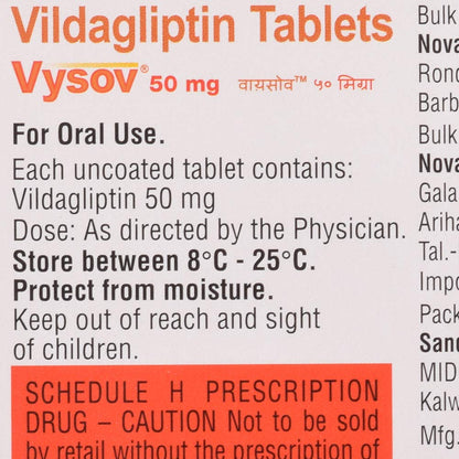 Vysov 50 mg - Strip of 15 Tablets