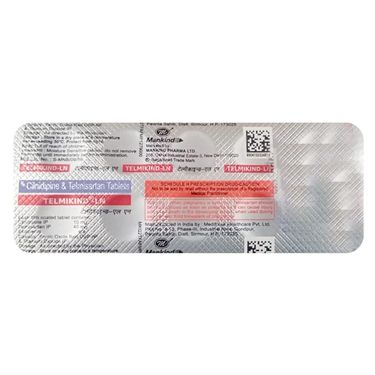 Telmikind-LN 10/40 - Strip of 10 Tablets