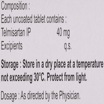 Telmikind- 40 - Strip of 10 Tablets