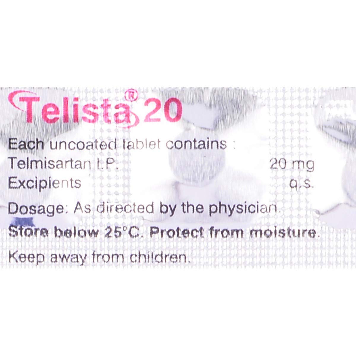 Telista 20 - Strip of 15 Tablets