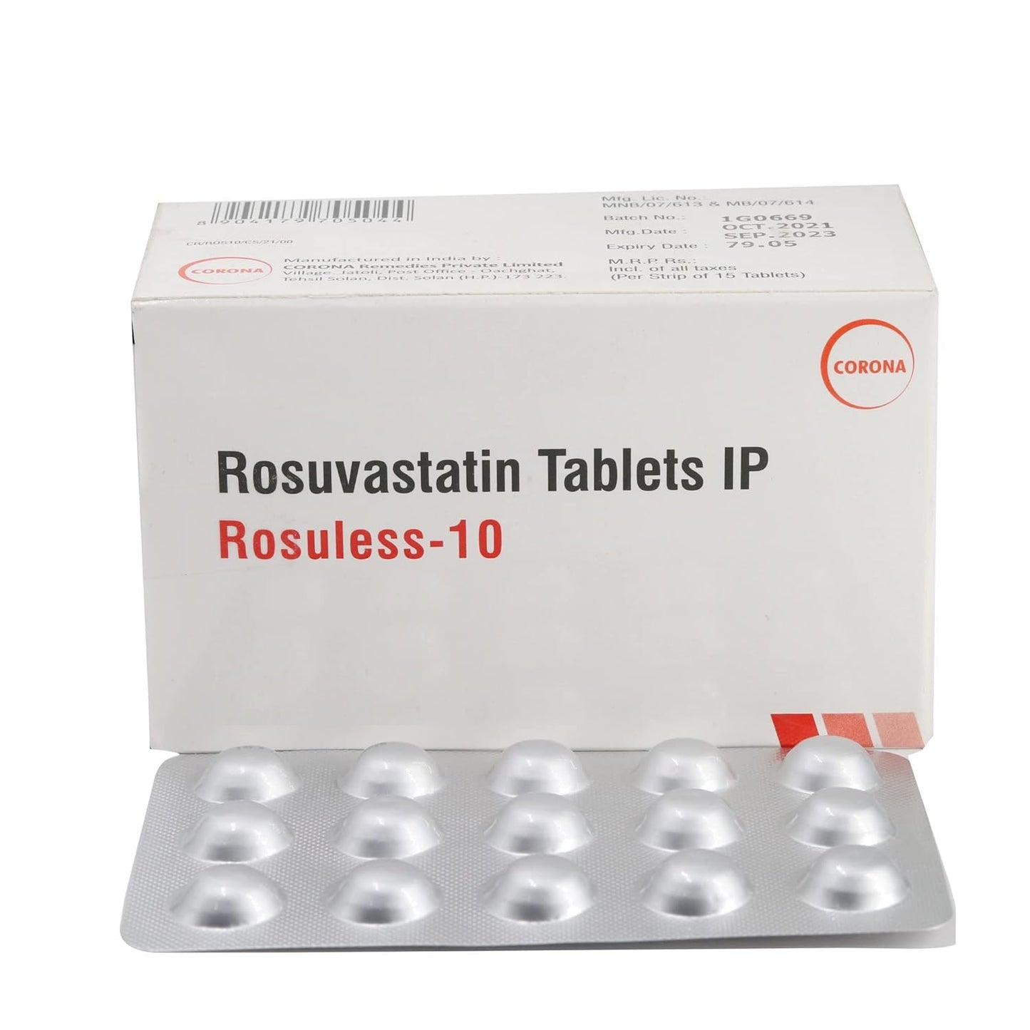 ROSULESS-10 - Strip of 15 Tablets