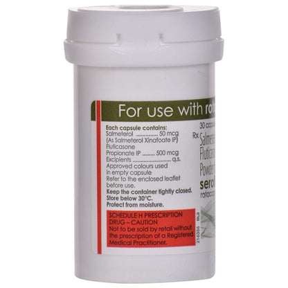 Seroflo 500 Rotacaps - Bottle of 30 Capsules