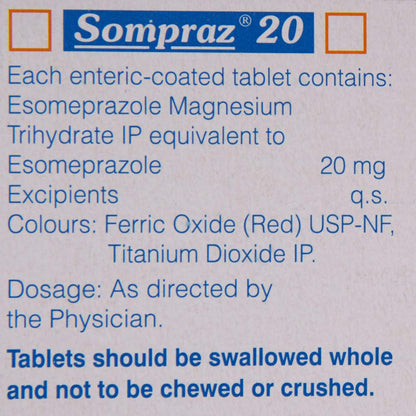 Sompraz 20 - Strip of 15 Tablets