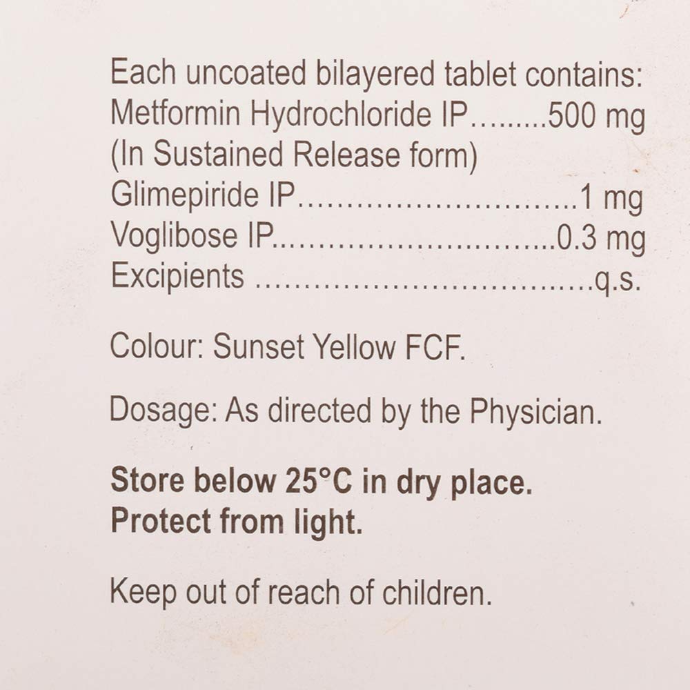 Glucoryl MV 1/0.3 - Strip of 15 Tablets