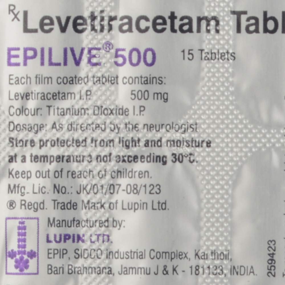 Epilive 500 - Strip of 15 Tablets