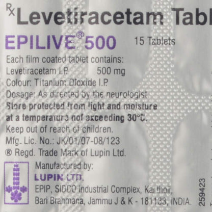 Epilive 500 - Strip of 15 Tablets