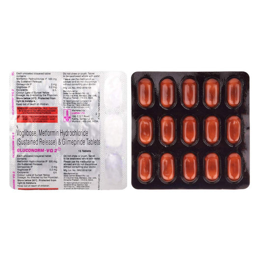 Gluconorm-VG 2 - Strip of 15 Tablets