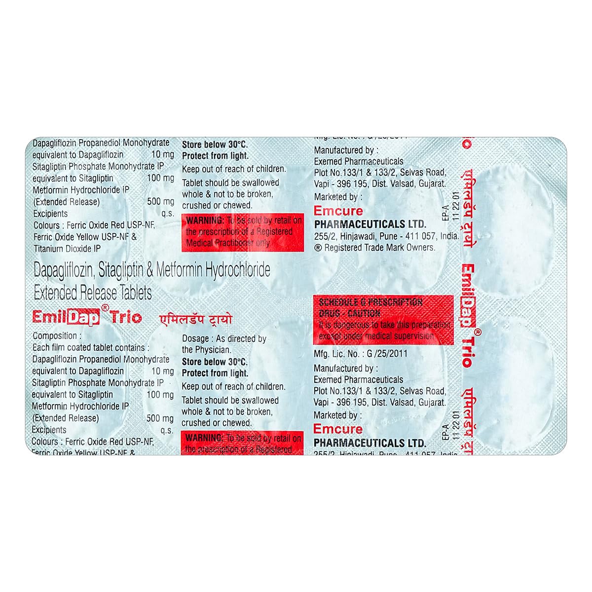 Emildap Trio - Strip of 10 Tablets