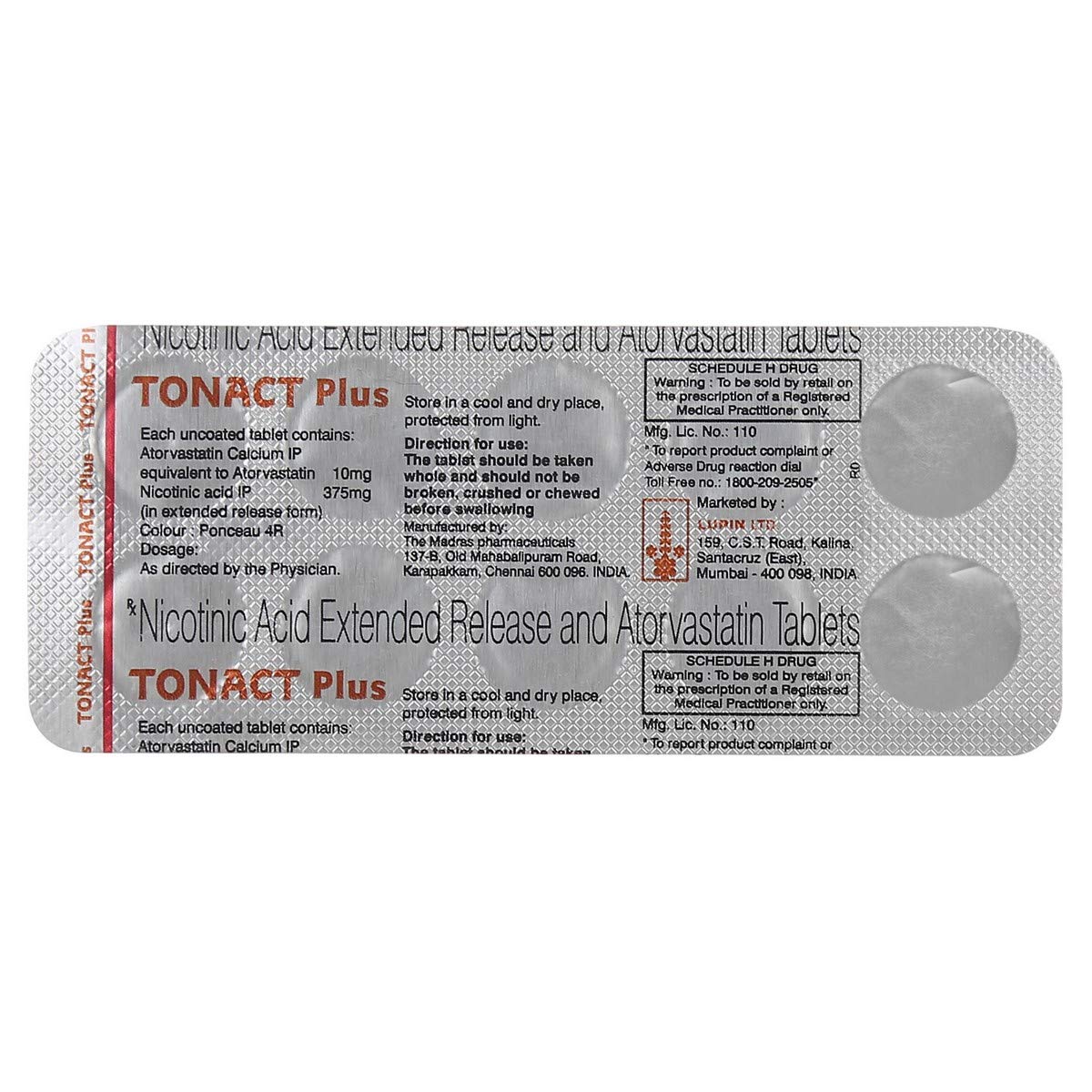 Tonact Plus - Strip of 10 Tablets