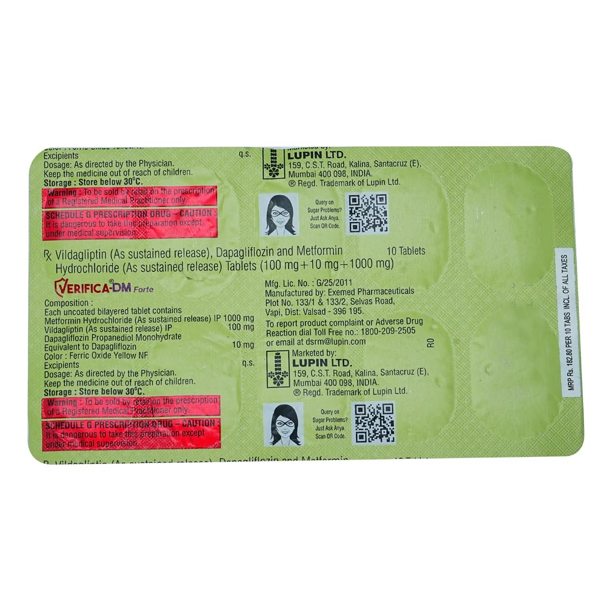 Verifica-DM Forte - Strip of 10 Tablets