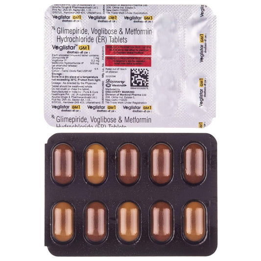 Voglistar GM1 - Strip of 10 Tablets