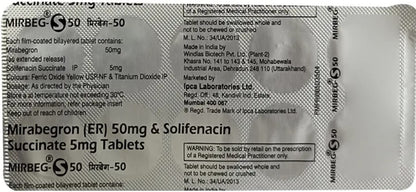 MIRBEG-S 50 - Strip of 10 Tablets