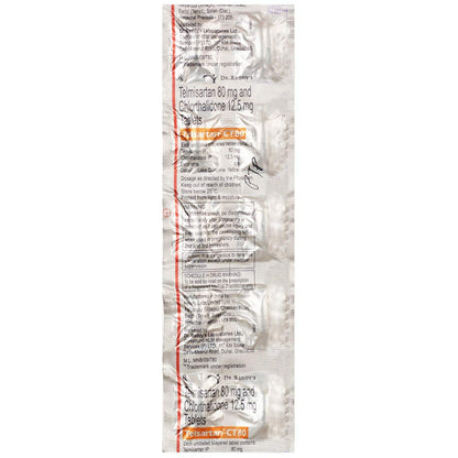 Telsartan-CT 80mg - Strip of 10 Tablets