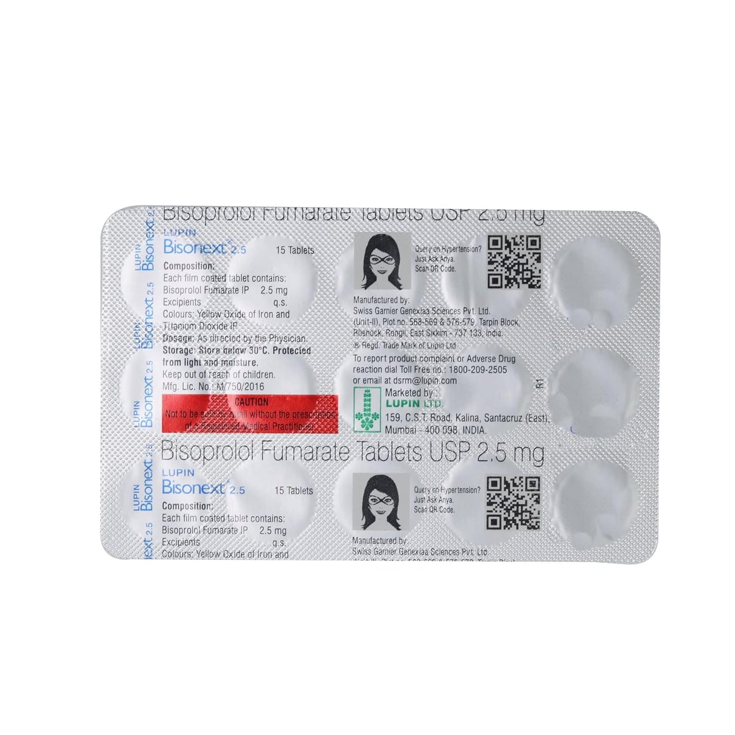 Bisonext 2.5 - Strip of 15 Tablets